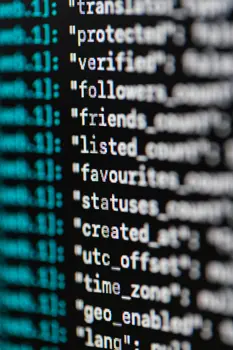 Code on a laptop screen