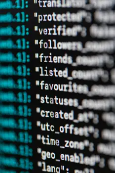 Code on a laptop screen
