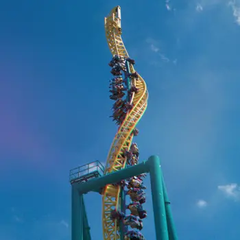 Twisting roller-coaster