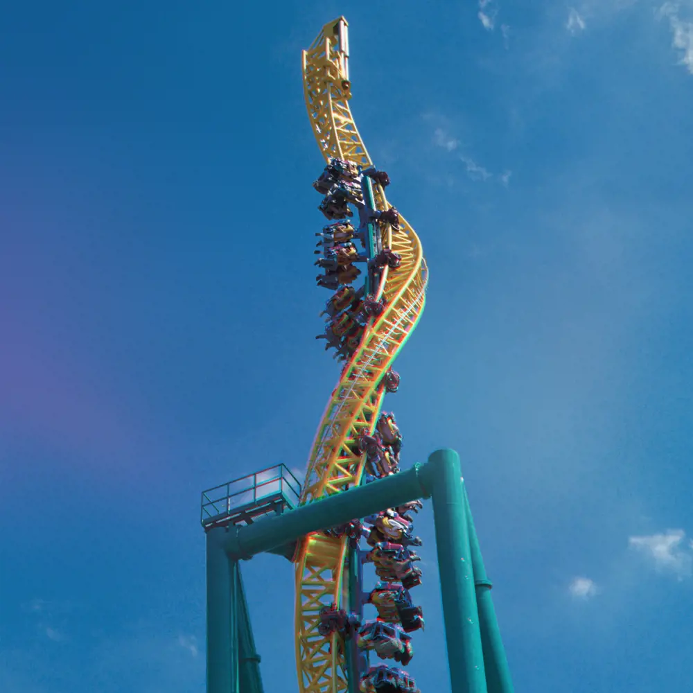 Twisting roller-coaster