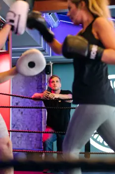 Female boxer training